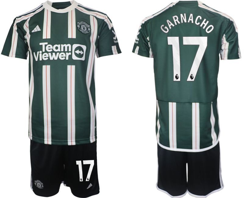 Men 2023-2024 Club Manchester United away green #17 Soccer Jersey